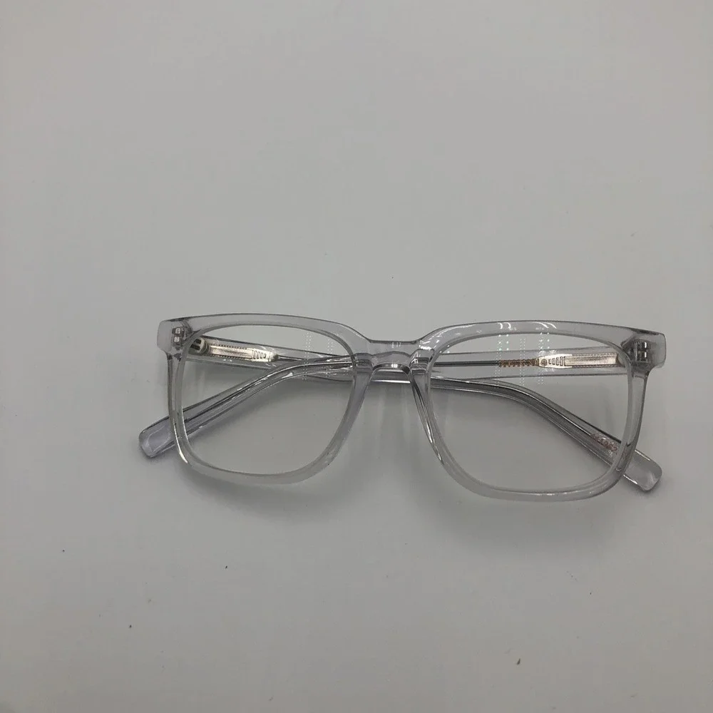Womens Clear Translucent Frames Zenni Preowned Square 4419623 Used Optical Lense